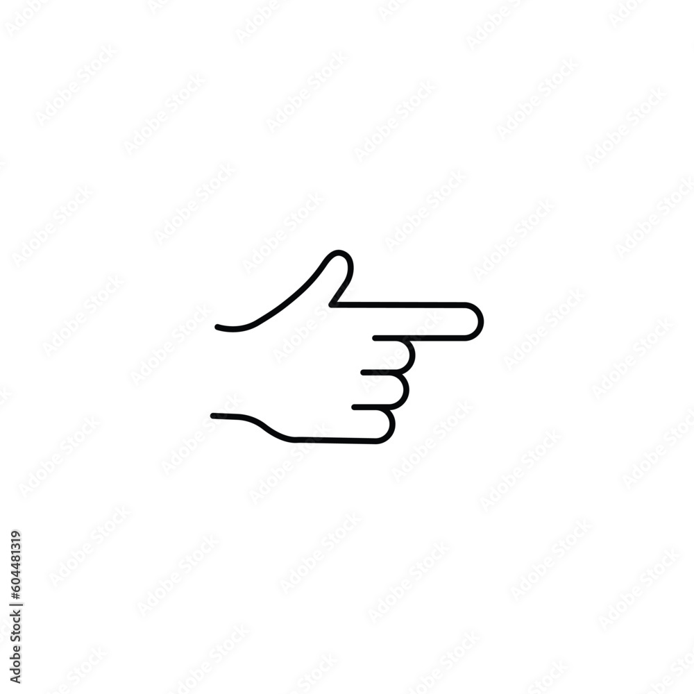 Hand icon illustration isolated sign symbol Hand icon illustration isolated sign symbol