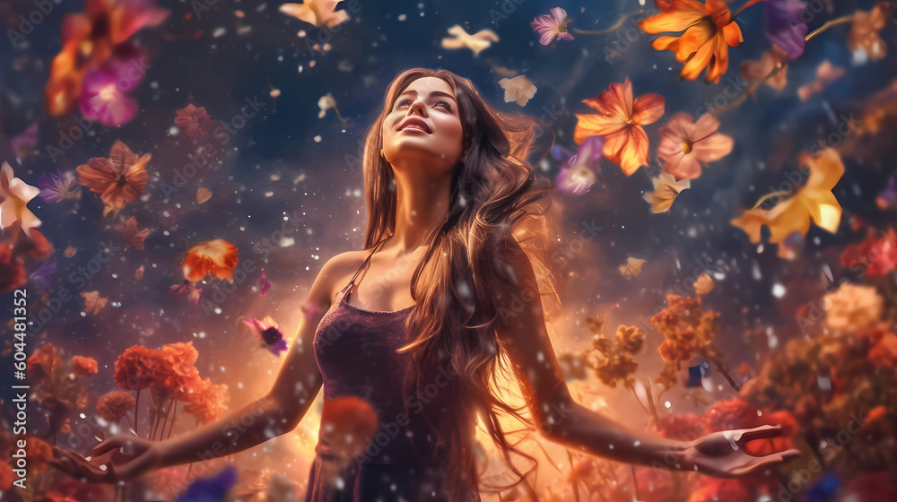 A beautiful woman with a smile, full of happiness and joy6 Generative AI. A beautiful woman with a smile, full of happiness and joy6 Generative AI.