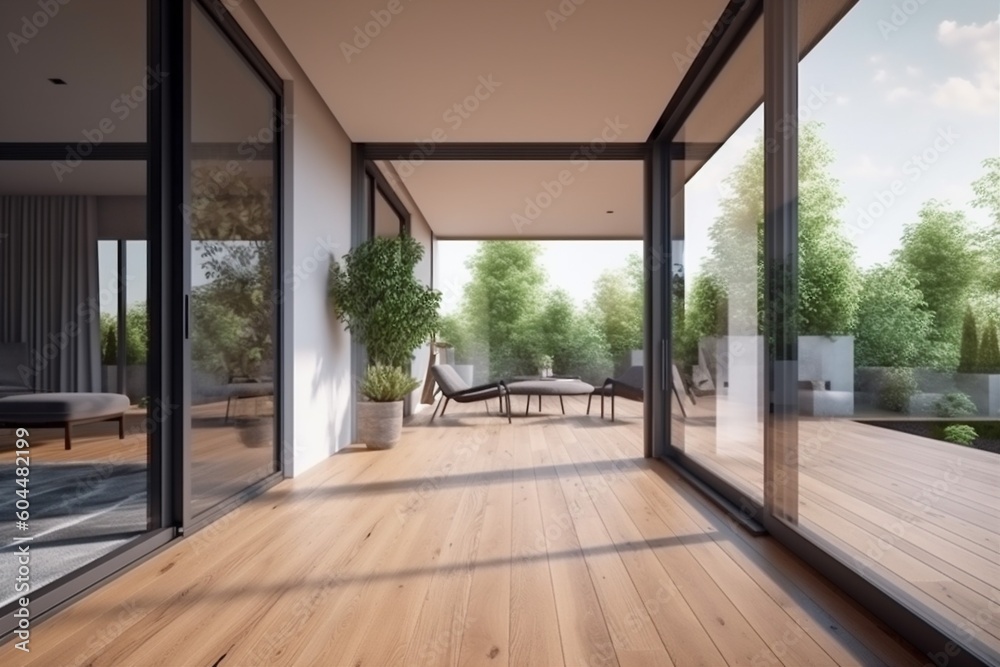 wall interior design light window modern empty wood white room comfortable. Generative AI. wall interior design light window modern empty wood white room comfortable. Generative AI.