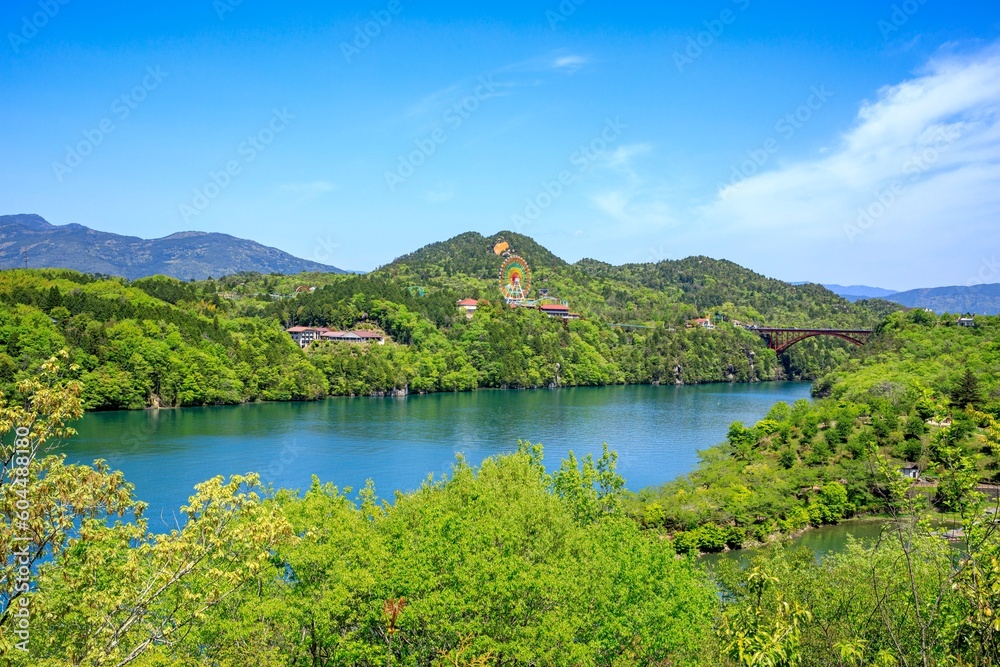 岐阜県、恵那峡の絶景