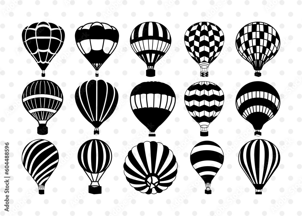 Hot Air Balloon SVG, Air Balloon Silhouette, Hot Air Svg, Balloon Rides Svg, Air Balloon Bundle Hot Air Balloon SVG, Air Balloon Silhouette, Hot Air Svg, Balloon Rides Svg, Air Balloon Bundle