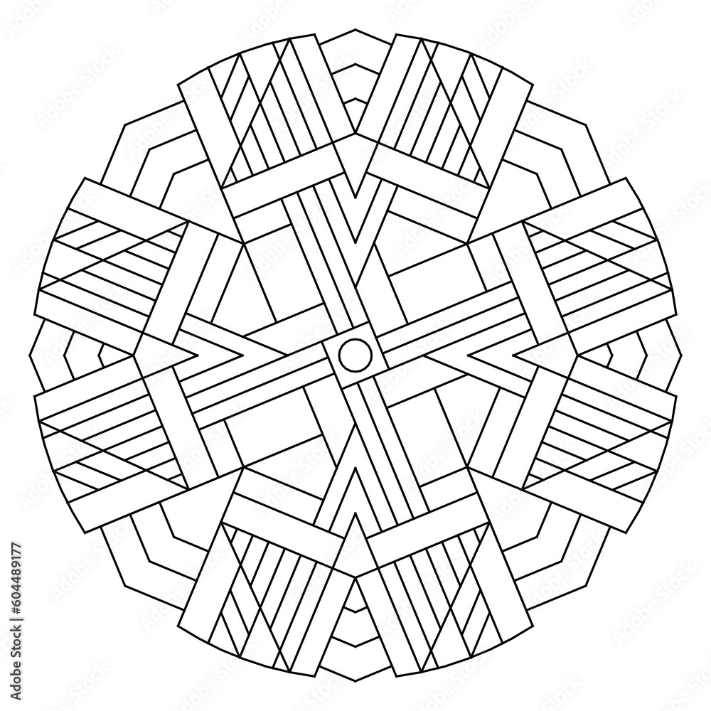 Easy Coloring Pages for Adults Coloring Page of geometric abstract