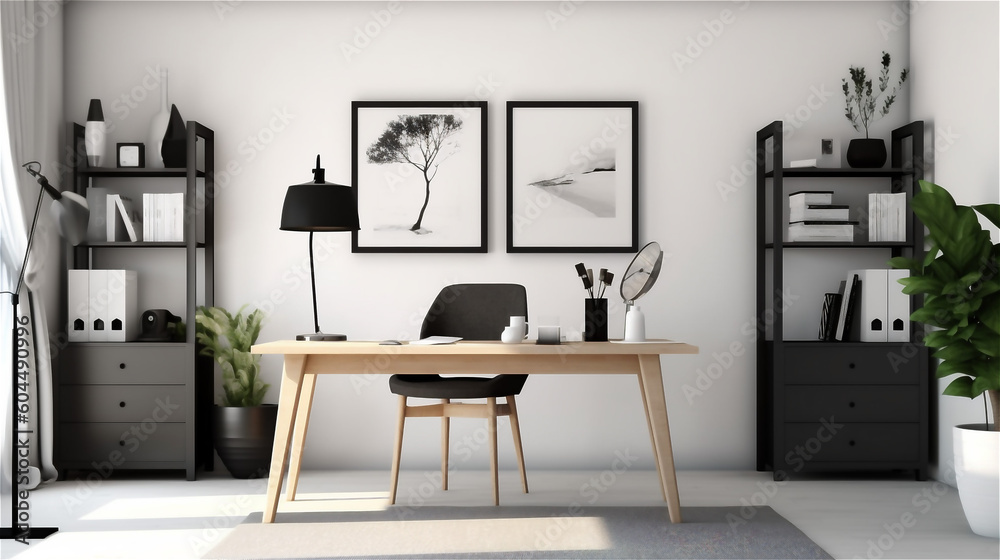 Generative AI, Sleek Minimalist Workspace Generative AI, Sleek Minimalist Workspace