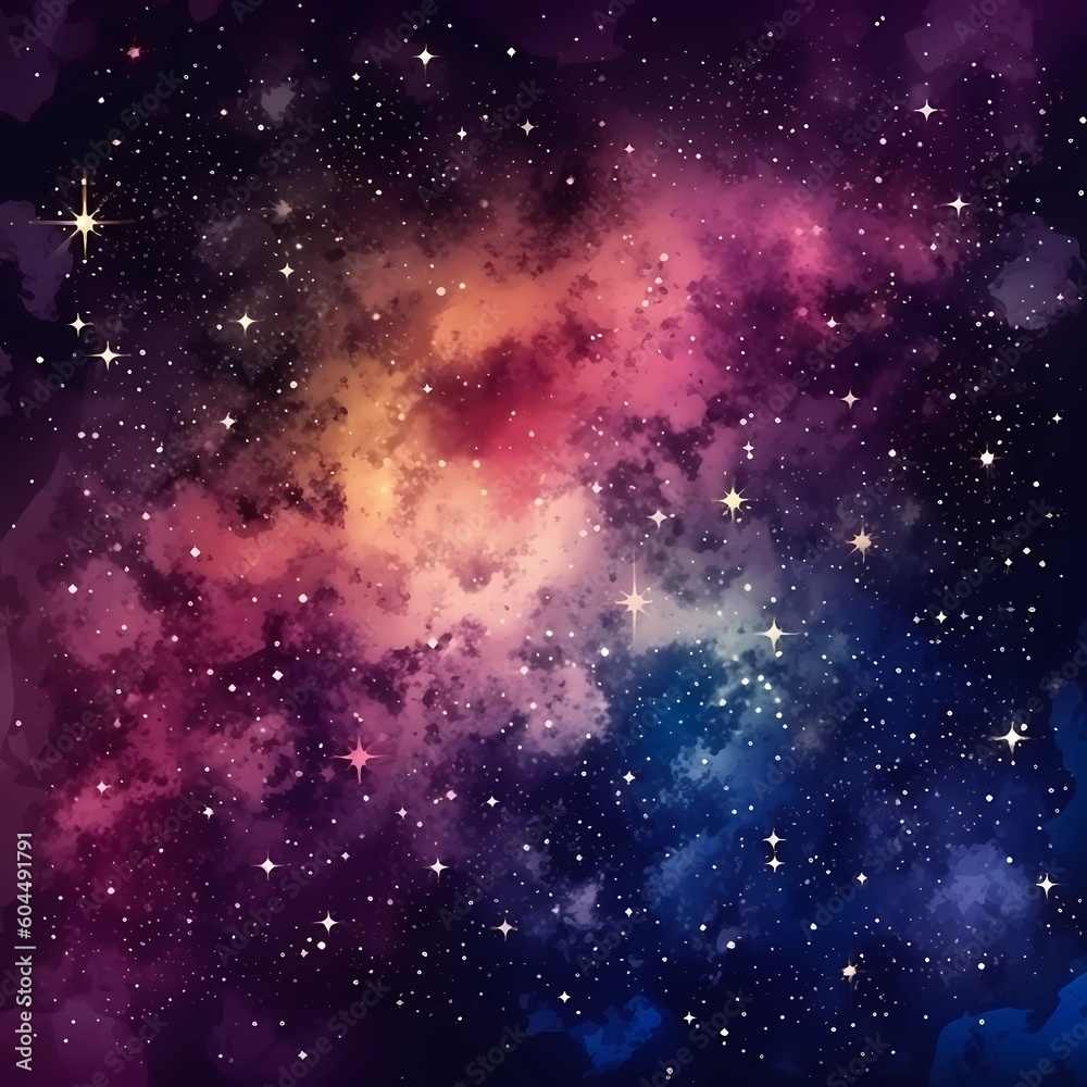 Galaxy pattern with stars and nebula