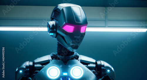blue cyborg