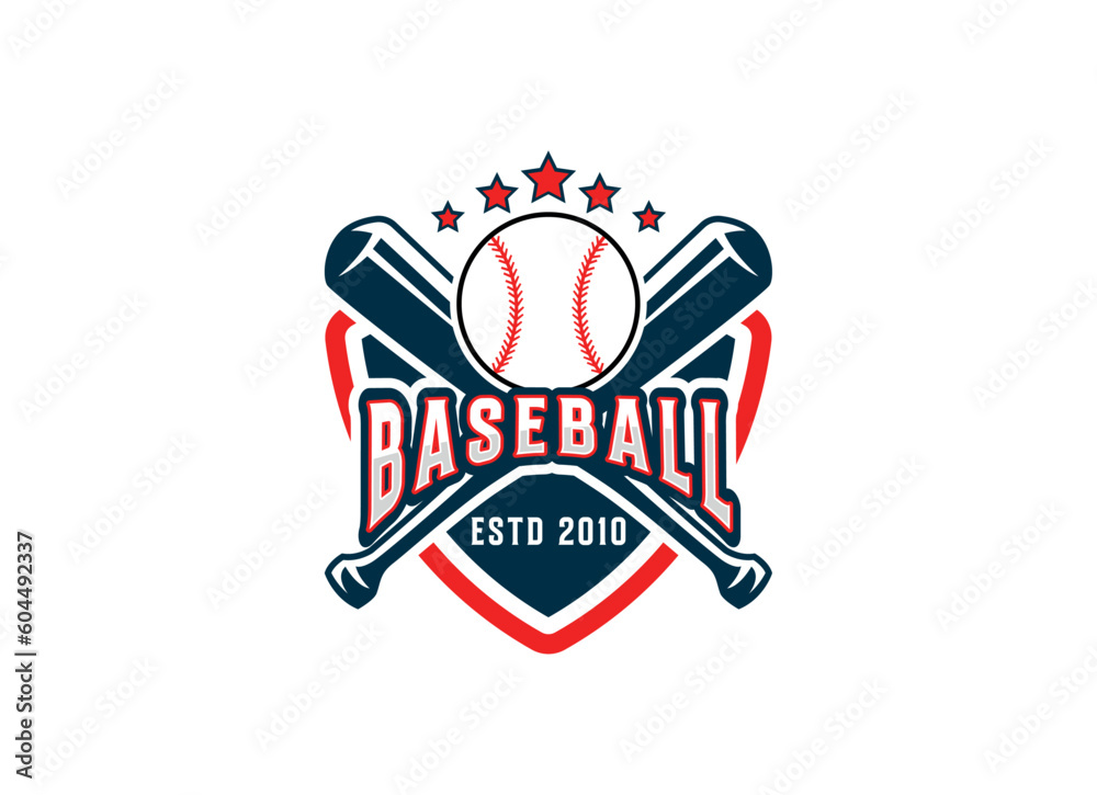 Baseball logo design. Baseball Softball Team Club Academy Championship Logo Template Vector Baseball logo design. Baseball Softball Team Club Academy Championship Logo Template Vector