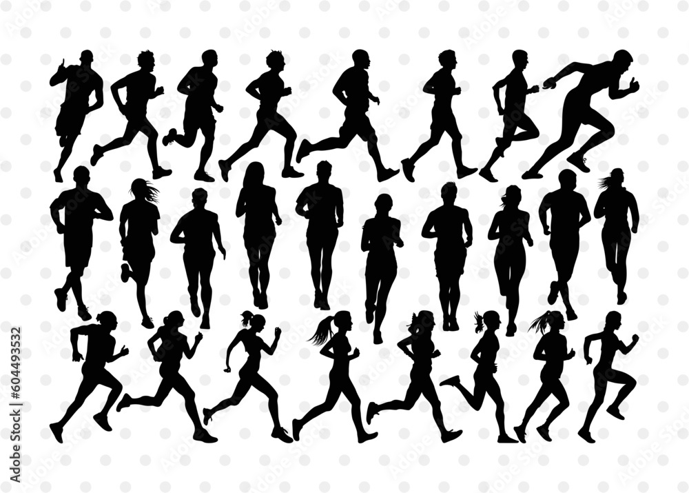 Running SVG Cut Files | Running Silhouette | Runner Svg | Run Svg | Running Man Svg | Running Bundle