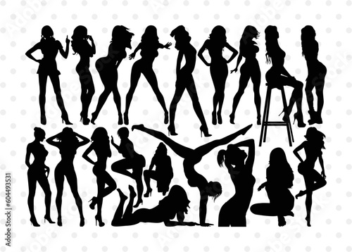 Sexy Woman SVG Cut Files | Sexy Woman Silhouette | Sexy Lady Svg | Sexy Girl Svg | Striptease Svg | Sexy Woman Bundle photo
