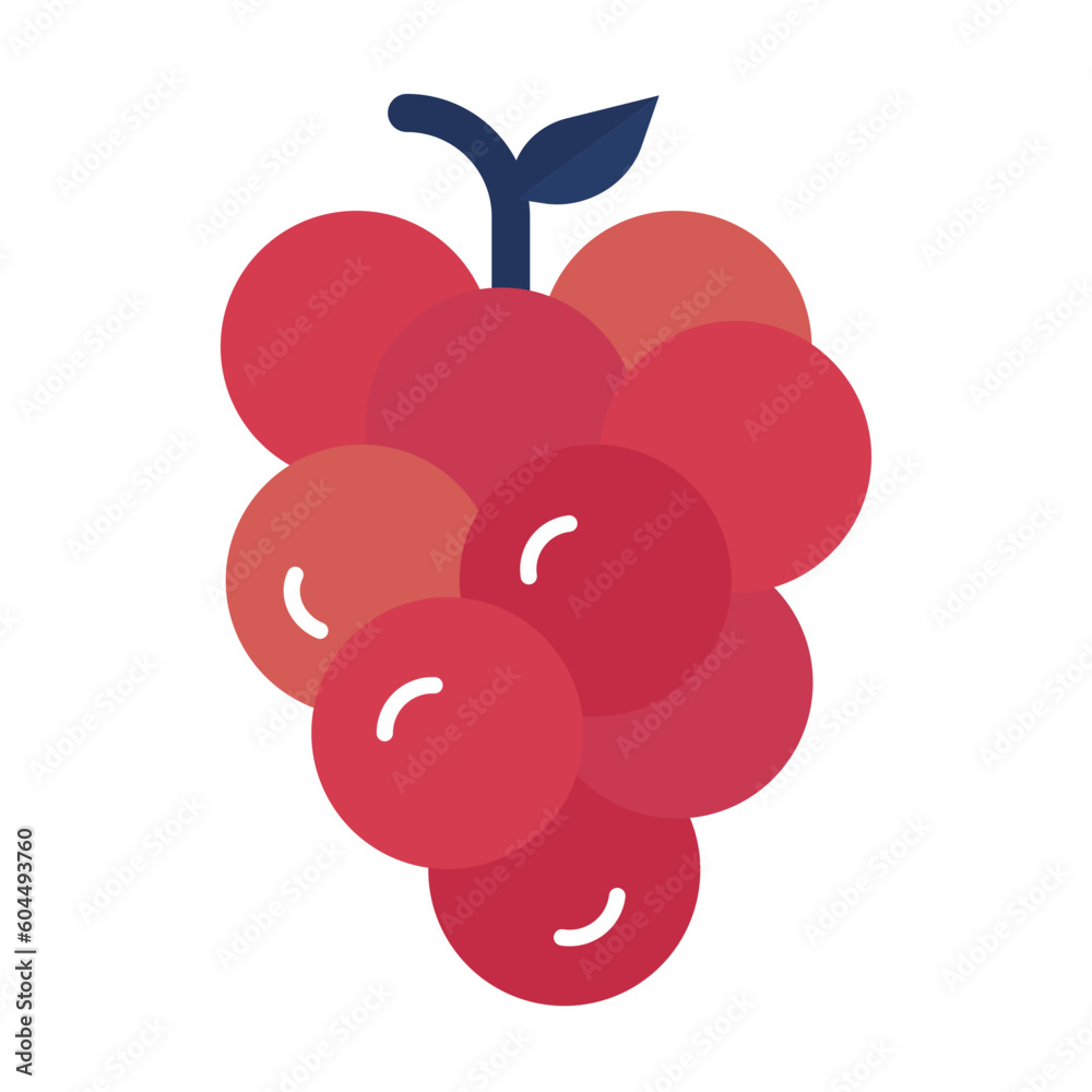 Grape Fruit Flat Design Icons and Symbol Png Illustrator Stock Vector ...
