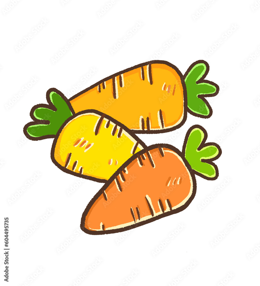 Illustration of carrots.