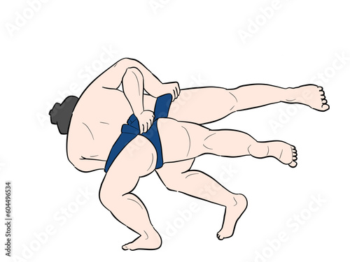 相撲の決まり手：上手投げ