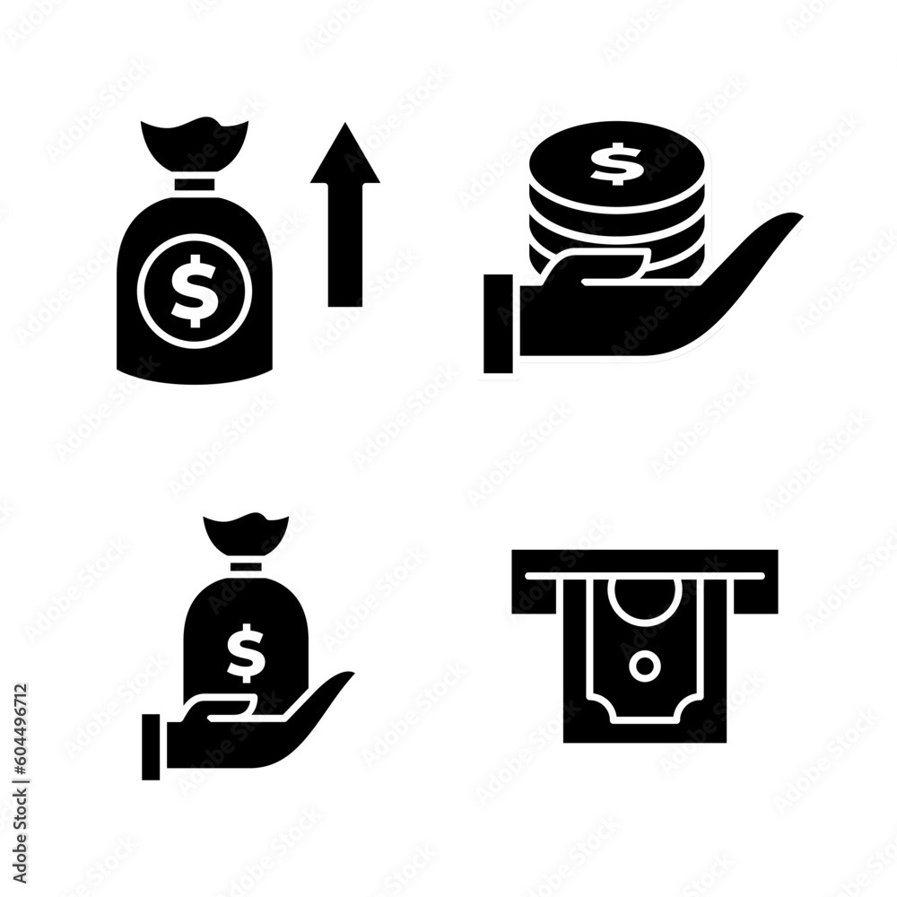 Money icon vector illustration logo template for many purpose. Isolated on white background.
