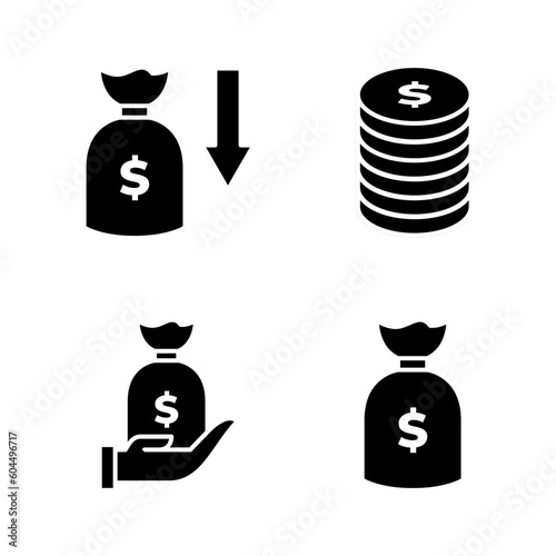 Money icon vector illustration logo template for many purpose. Isolated on white background.