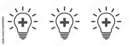 Medical Bulb vector vector icons. Create idea or add vector icons set
