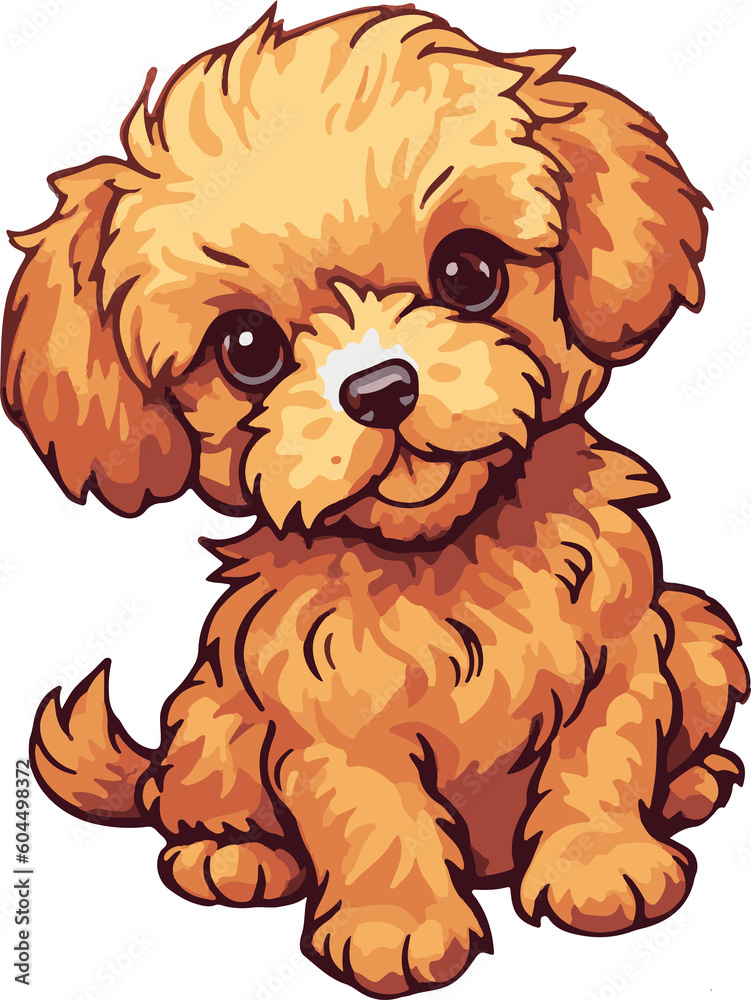 Puppy clipart. Colorful sticker. white background Puppy clipart. Colorful sticker. white background
