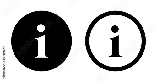 Info icon in filled and outlined. Inform symbol. More information or more detail I sign for apps and websited ui designs. Info bubble button in line style. 