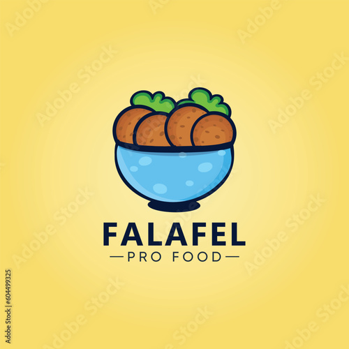 Best Creative Minima Falafel Logo for Food Company  Pro Food. Falafel Food Illustrations Design And Vector Set.