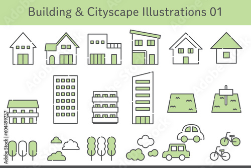 Building & Cityscape Illustrations 01