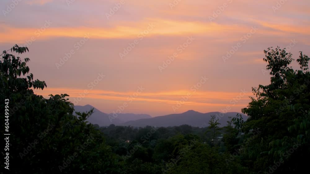 Sunset over the mountains and forests of Bosnia Sunset over the mountains and forests of Bosnia