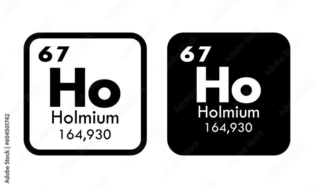 holmium icon set. vector template illustration for web design holmium icon set. vector template illustration for web design