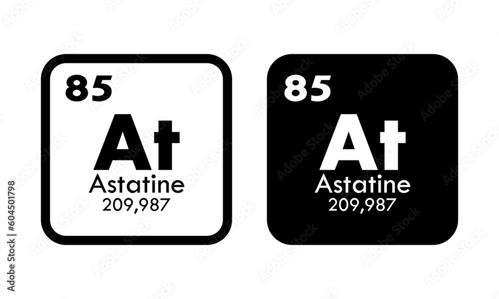 Astatine icon set. vector template illustration for web design Astatine icon set. vector template illustration for web design
