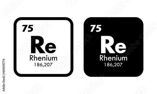 Rhenium icon set. vector template illustration  for web design