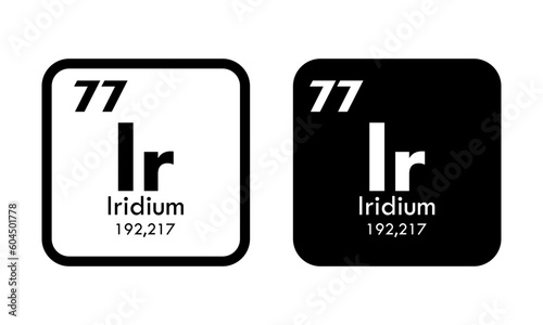 iridium icon set. vector template illustration  for web design