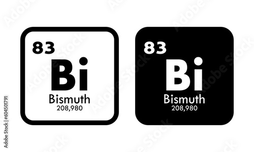 Bismuth icon set. vector template illustration  for web design