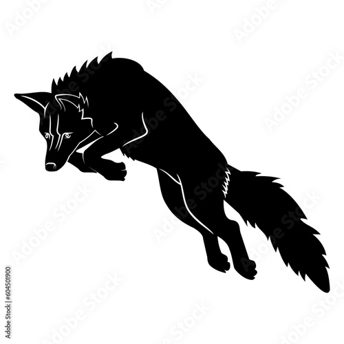 silhouette of a fox vector