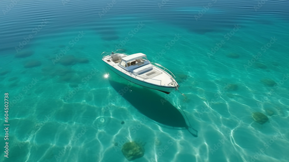 Fototapeta premium flying boat above the water surface