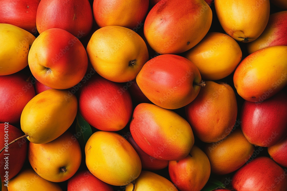A background photo of mangos, mangos Pattern Background, Generative AI A background photo of mangos, mangos Pattern Background, Generative AI