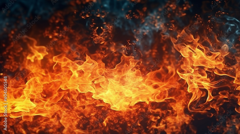 Blurred natural flame flame surface for flame background,Generative AI Blurred natural flame flame surface for flame background,Generative AI