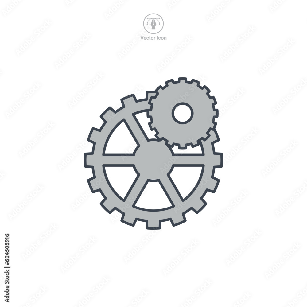 Gear icon symbol template for graphic and web design collection logo vector illustration Gear icon symbol template for graphic and web design collection logo vector illustration
