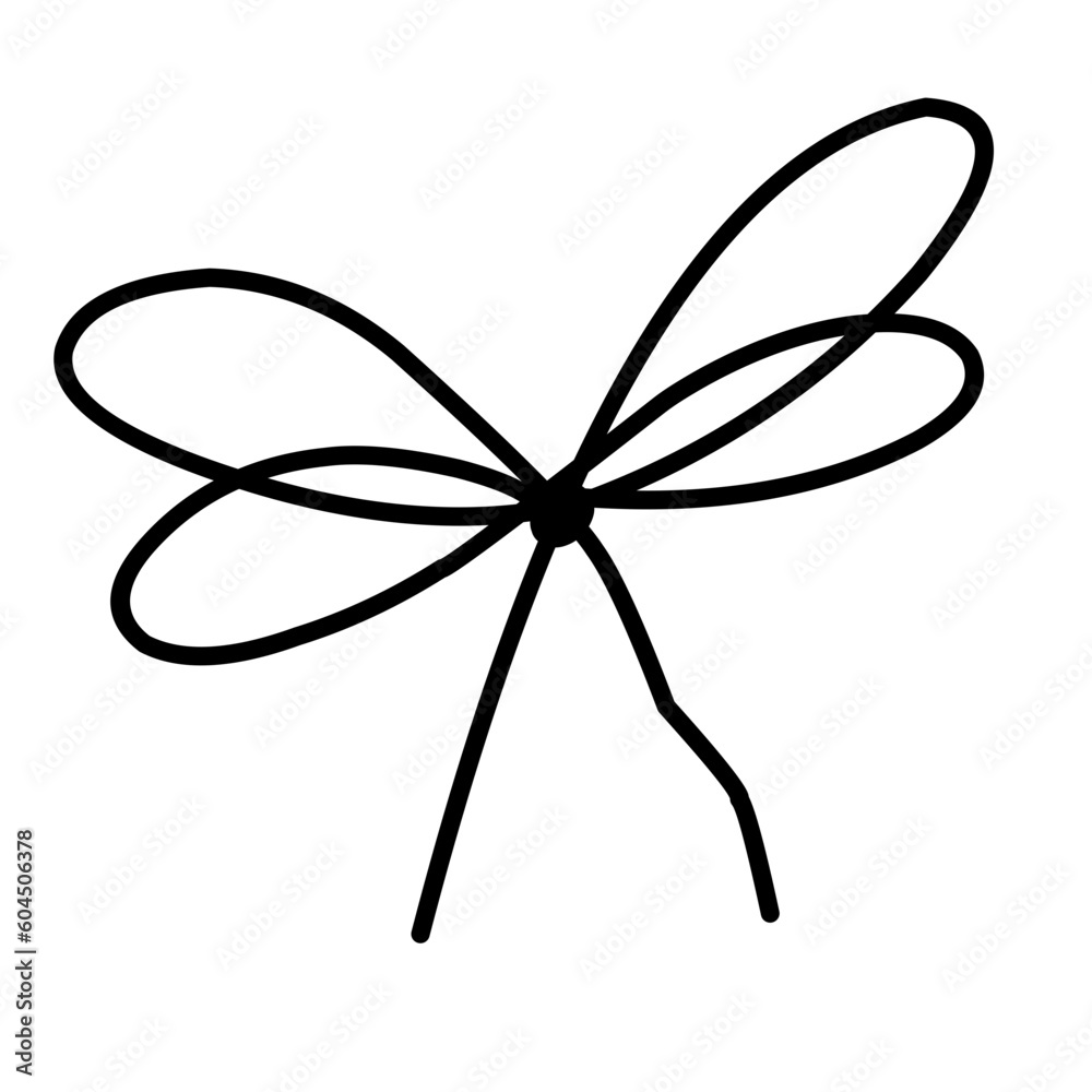 Rope Bow Hand Drawn Illustration Rope Bow Hand Drawn Illustration