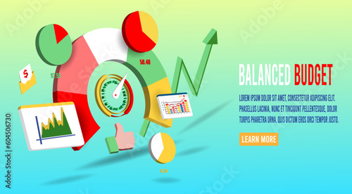 Business budget management and planning concept.