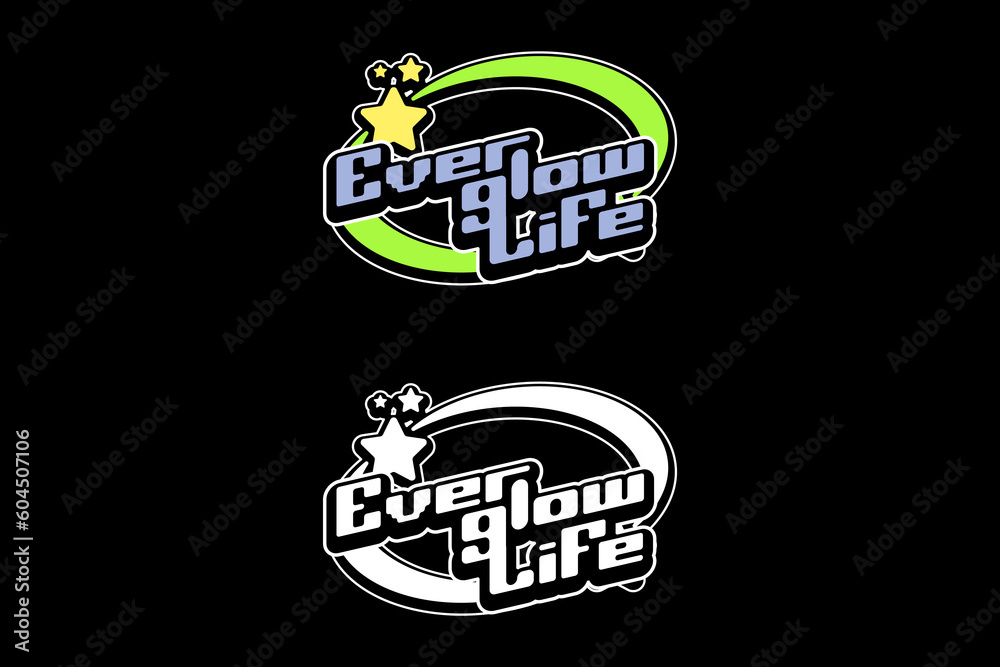 Retro y2k logo template graphic design Retro y2k logo template graphic design