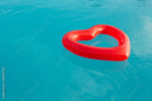 Heart Pool floats in resort pool