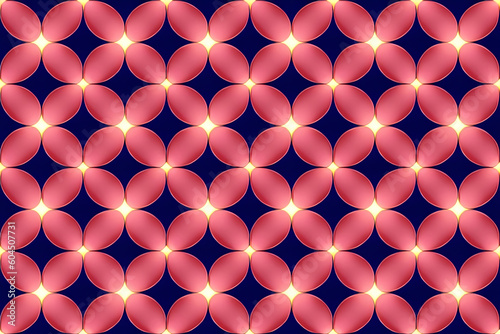 seamless pattern with red wave shapes