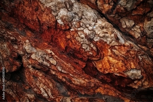 close up of red and orange stone texture background. high quality photo, generative Ai © Angus.YW