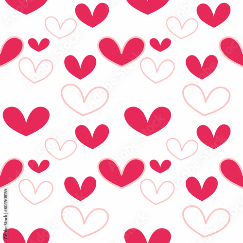 Cute heart seamless pattern