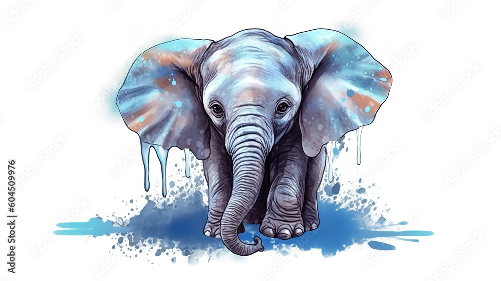 Obraz premium elephant on a white background