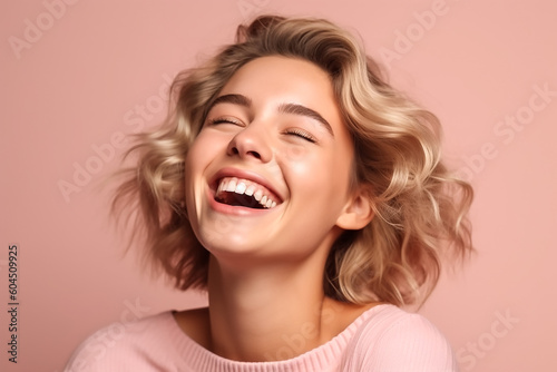 Eine Frau lacht herzlich KI © KNOPP VISION