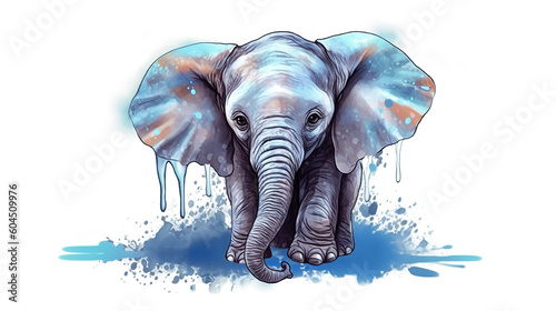 elephant on a white background