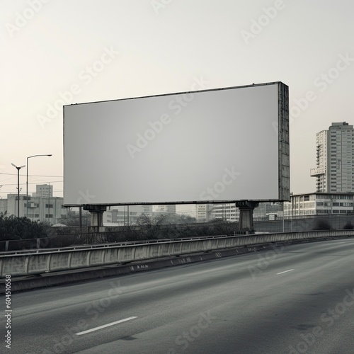 Bill board mockup images with a blank white screen