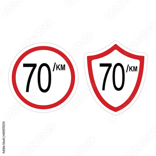 Free Download Maximum speed limit sign, vector illustration - GFXLoad
