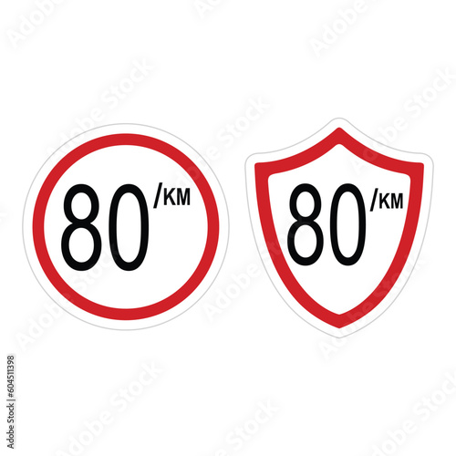 Wallpaper Mural Maximum speed limit sign, vector illustration Torontodigital.ca