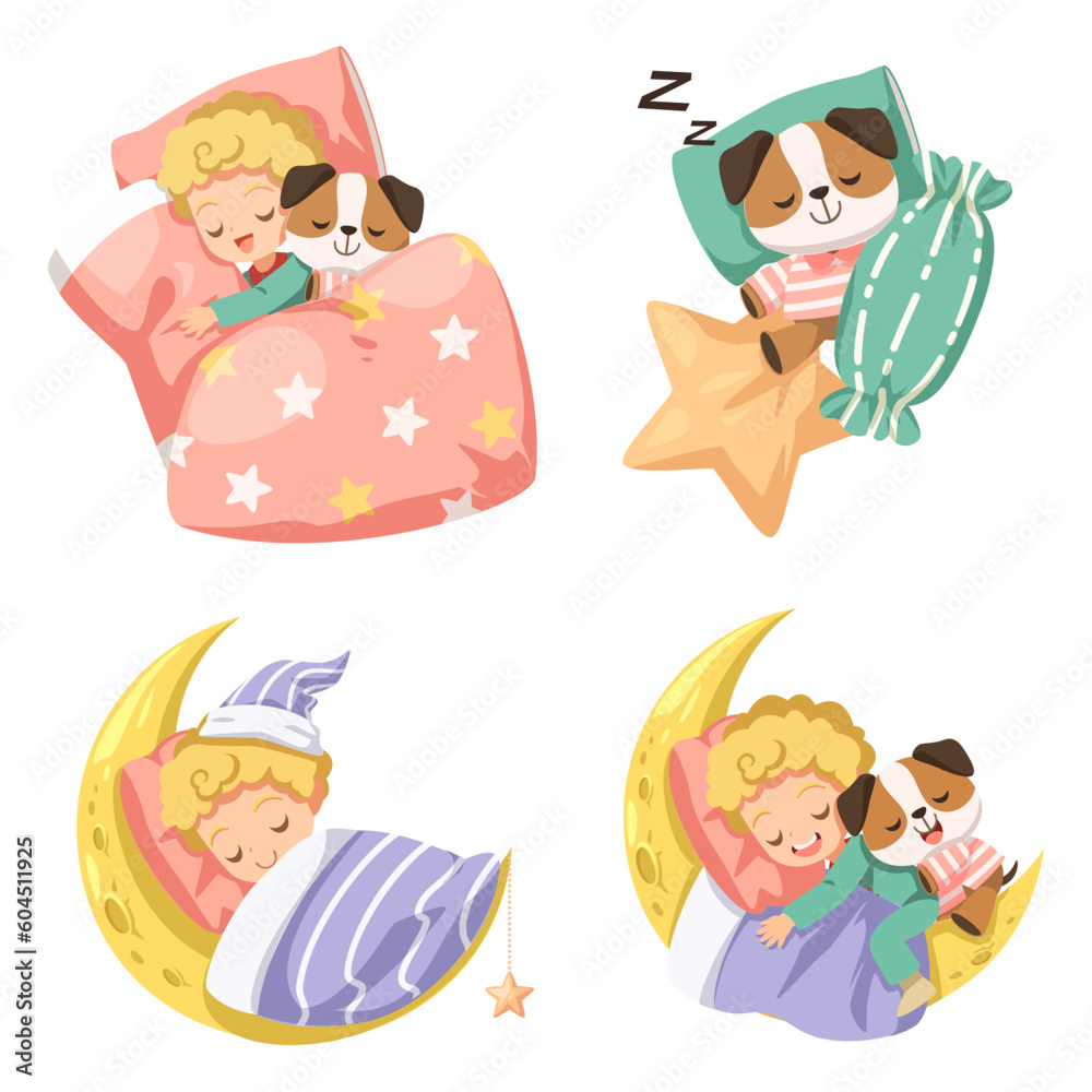 Vector cartoon illustration sleeping concept. Adequate sleep is the best rest. Vector cartoon illustration sleeping concept. Adequate sleep is the best rest.