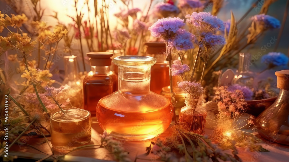 cosmetic product made from natural ingredients. Generative AI cosmetic product made from natural ingredients. Generative AI