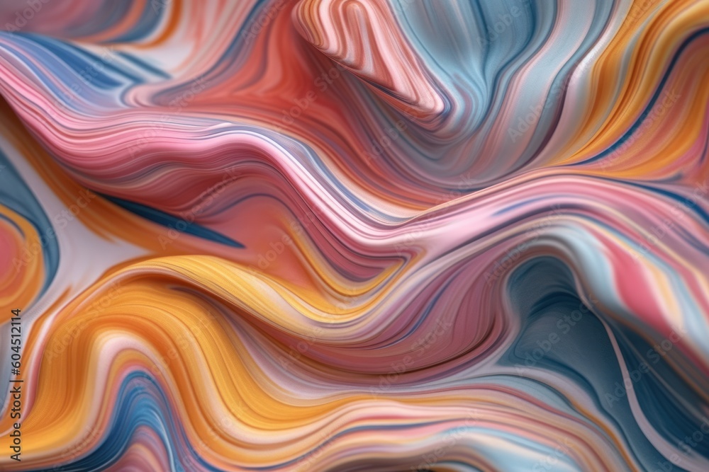 abstract multicolored background with wavy surface close-up view, ai tools generated image