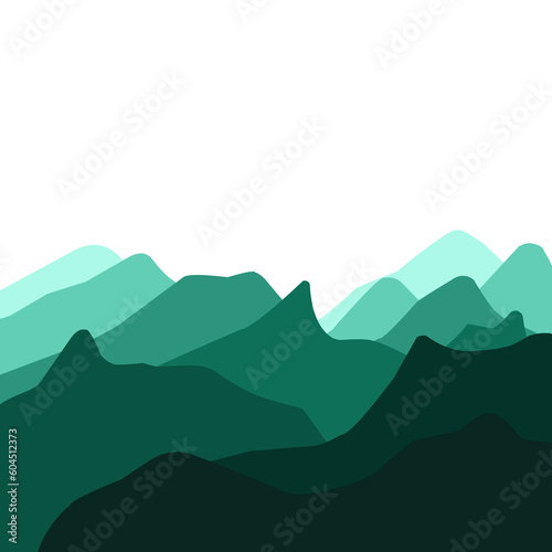 Illustration of abstract green wave pattern background